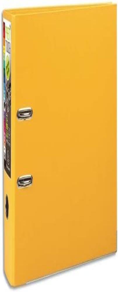 Exacompta - Ref 53349E - Prem'Touch PP Lever Arch File - 320 x 300mm in Size, 2 Rings, Can Hold A4+ Documents, 80mm Spine, 80mm Rings, FSC-Certified - Yellow Cover