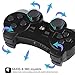 Controllers for PS3 Playstation 3 Dual Shock, Wireless Bluetooth Remote Joystick Gamepad for Six-axis with Charging Cable (Pack of 2, ClearBlue and ClearRed)thumb 2