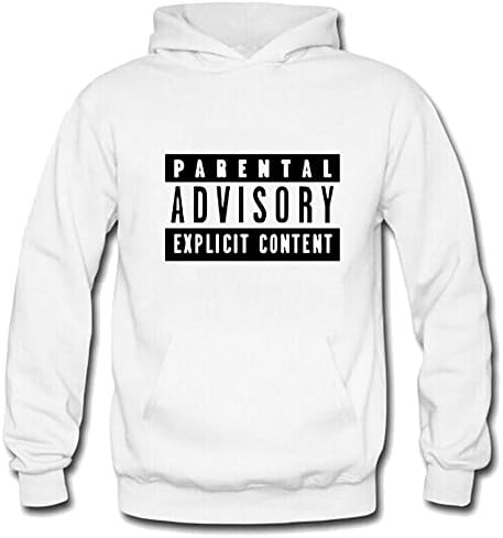 frose Men Fashion Parental Advisory Print Solid Sweatshirt Hoodie