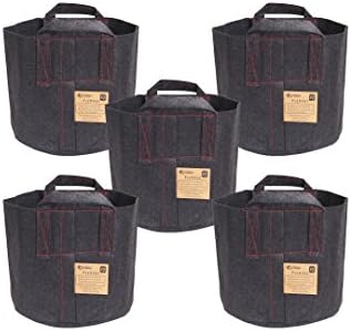 HydroLight Flex Pot, Fabric Grow Pots Smart Gro Sacks Breathable Pots Planters (5, 7 Gallon Pot (With Handles))