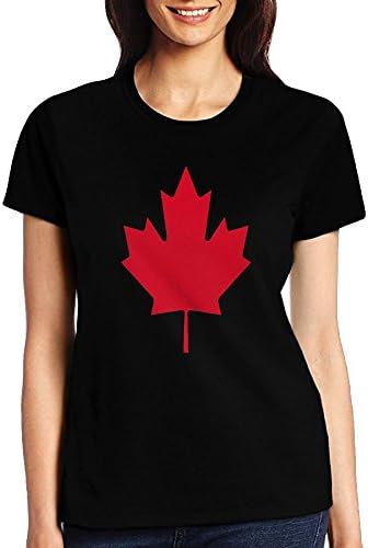 Canada Flag Custom Prited Women O-Neck Short Tee Sleeve Casual Short Summer Short T Shirt