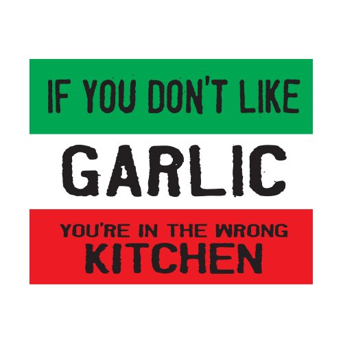 Attitude Aprons Fully Adjustable "Garlic Wrong Kitchen" Apron-White