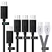 Royal Flag USB 2.0 A Male To Micro B Sync and Charging Cable, 6 Pack (1 Feet, 4 Feet, 10 Feet)