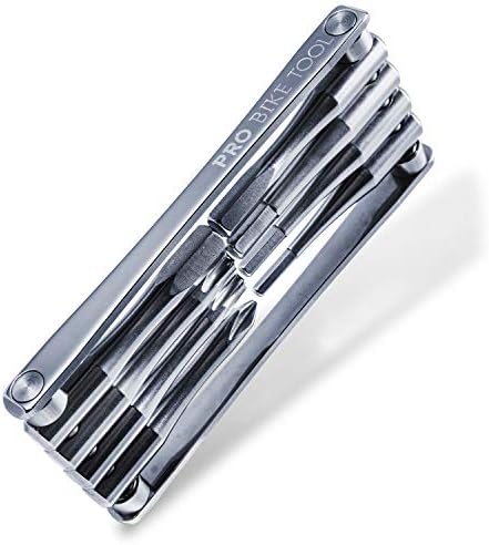 Bike Multitool 8 in 1 by Pro Bike Tool. Reliable, Compact and Lightweight Repair Kit for Road and Mountain Bikes. Strong Full Stainless Steel, No Rust, Long Leverage Bicycle Tools, Includes Bag. Bike Multitool 8 in 1 by Pro Bike Tool. Reliable, Compact and Lightweight Repair Kit for Road and Mountain Bikes. Strong Full Stainless Steel, No Rust, Long Leverage Bicycle Tools, Includes Bag.