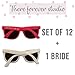 Bachelorette Party Sunglasses – 12 Pack Bride Tribe & Bridesmaid Wedding Glasses Bulk