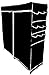ATHome Lightweight, Durable, Sturdy, Dust and Moisture Proof, Easy Open T-Zipper, Portable Closet Wardrobe, 60 inches, Black