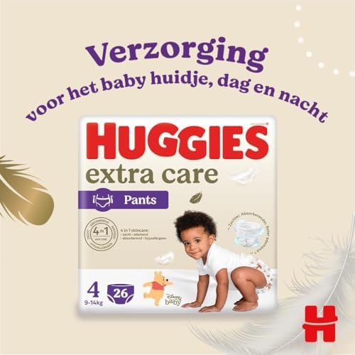 Extra Care, Pannolini Taglia 4 (9-14 kg), Mutandina traspirante, Pacco Scorta, 104 Pz