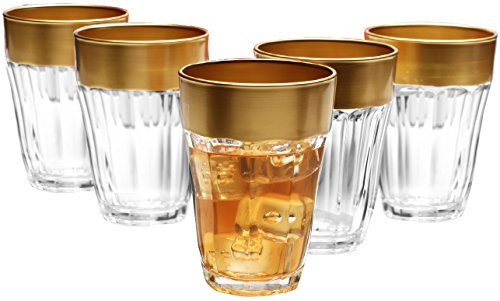 UPC 704572518092, Circleware De&#39;ore Gold Rimmed Drinking Glasses, 7 Ounce, Set of 6