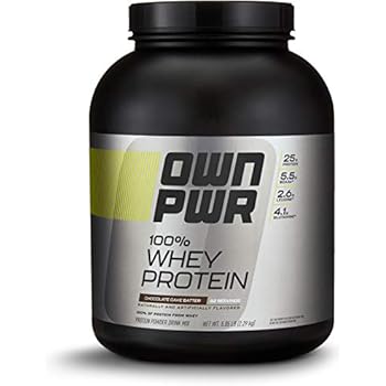OWN PWR 100% Whey Protein Powder, Chocolate Cake Batter,25 G Protein with Enzymes, 5 Pound (62 Servings)