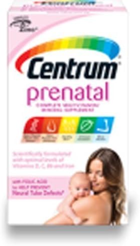 CENTRUM Prenatal Complete Multi Vitamin and Mineral Supplement 100 tablets Made in Canada by Centrum