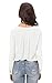 Urban CoCo Womens V Neck Ruffled Shoulder Solid Chiffon Blouse (Large, White)