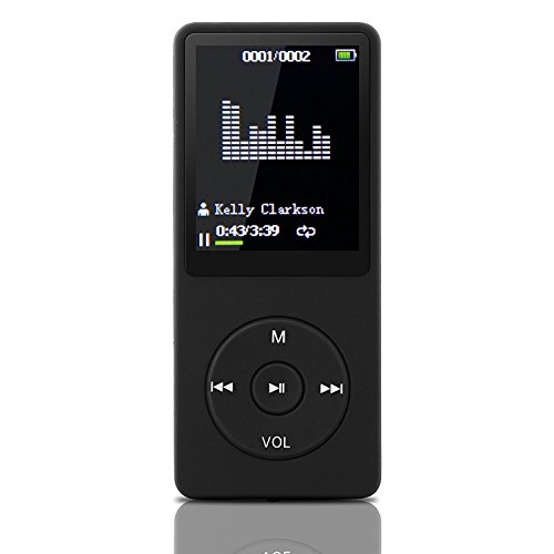 ChenFec HiFi 8GB Mp3 Player 50 hours Lossless Sound Playback | Support up to 64GB Micro SD Card-Black