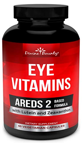 AREDS 2 Eye Vitamins with Lutein and Zeaxanthin Supplements - Clinically Proven for Macular Degeneration, Eye Care, Eye Health - Areds2 Formula for Adults - 60 Vegetarian Capsules (Best Eye Care Vitamins)