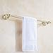 AUSWIND 4 Pieces Gold Bathroom Hardware Accessory Sets Brass Wall Mounted Bathroom Hardware Set (Crystal Towel Bar/Paper Holder/Towel Rings/Robe Hook)