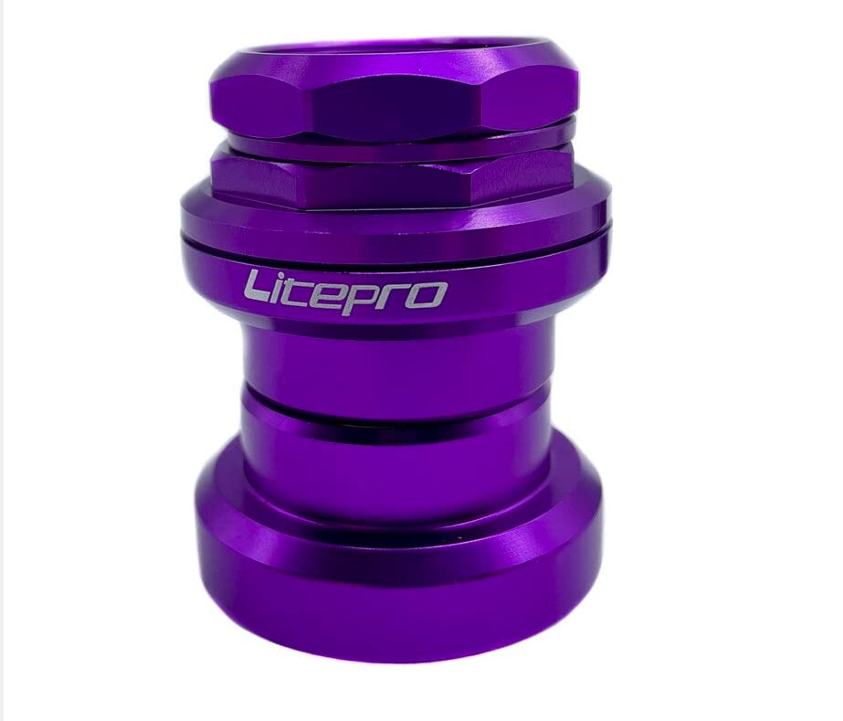 Aluminium Threaded Headset for BROMPTON in PURPLE