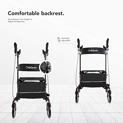 OasisSpace Heavy Duty Upright Walker for 450 lb,Bariatric Upright
