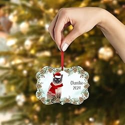 Seal Point Siamese Cat Christmas Ornament 2024