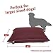 Majestic Pet Rectangle Large Dog Bed Washable – Non Slip Comfy Pet Bed – Dog Crate Bed Super Value Pillow Dog Bed – Dog Kennel Bed for Sleeping - Dog Bed Large Breed 46 x 35 Inch – Solid Burgundy