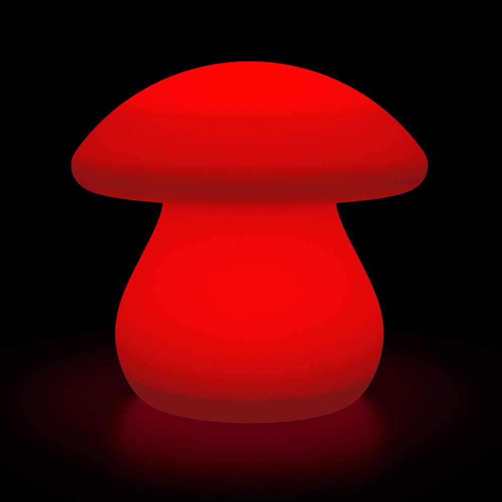 SolarCentre® Shimmer Solar Powered Outdoor Colour Changing Remote Controlled Mood Lights - Mushroom 23cm