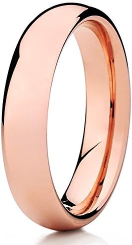 5mm Rose Gold Tungsten Wedding Ring,Rose Gold Tungsten Wedding Band,Rose Gold Tungsten,Comfort Fit