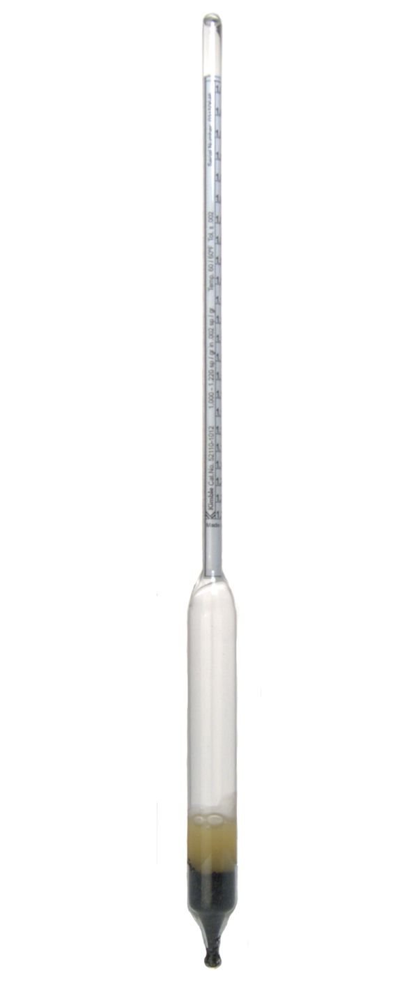 Kimble 52140-0100 Salt & Brine Hydrometer | 0-100% Saturated NaCl Tester for Salinity & Density