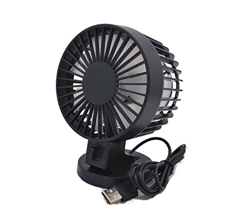 USB Personal Table Desk Fan,Portable Mini Quiet Cooling Fans with 2 Speeds for Desktop Summer Office Travel (Black)