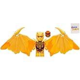 LEGO Ninjago Crystalized: Cole Golden Dragon Minifig with Crystal Sword
