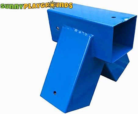 90 DEGREE ANGLE!!-Single Metal A-Frame Swing Bracket 4X4 Blue Outdoor and Indoor Playground set Accessories for Kids