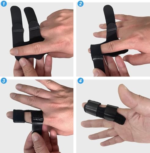 Tala Ortopédica Confortável para Dedo -Ajustável, Lavável e Reutilizável | Suporte para Dedo em Gatilho, Tendinite e Contusões