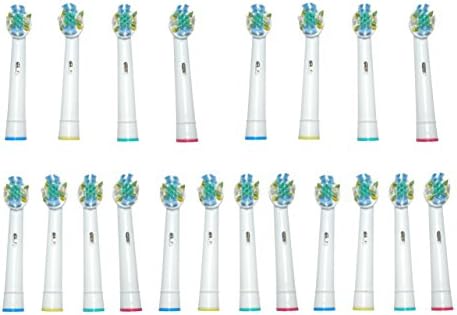 SparkleFast Generic Oral-B Replacement Heads - Professional Oral B Floss Action Electric Toothbrush Heads - Designed for Deep Cleaning - Compatible with Most Oral-B Rechargeable Toothbrushes - 20 Pack