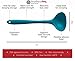 StarPack Basics Silicone Ladle Spoon, High Heat Resistant to 480°F, Hygienic One Piece Design Cooking Utensil for Serving Soup & more (Teal Blue)