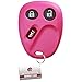 KeylessOption Keyless Entry Remote Control Car Key Fob Replacement for LHJ011 - Pink