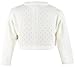 Lilax Little Girls' Knit Long Sleeve One Button Closure Bolero Shrug 4T Cream
