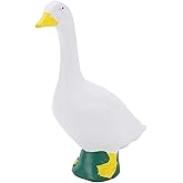 Desk Goose 7 Inches, Mini Porch Goose Figurine, Party Decor White Goose Ornament, Small Goose Statue Yard Goose for Home Garden