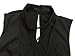 ROSKIKI Women's Plunge V Neck Blouse Cross Front Sleeveless Choker Drape Surplice Wrap Tank Tops US (0-2) Black