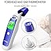 Digital Forehead Ear Thermometer for Adults and Baby, NURSAL Touchless Thermometer for Home with Fever Alarm, Infrared Thermometer with Data Memory, Battery Included