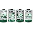 Saft 1/2AA Size Lithium Batteries (3.6V & 1200 mAh), 4 pack