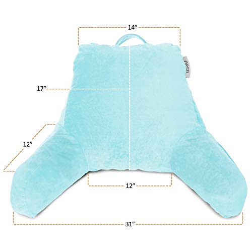 Nestl Reading Pillow Covers, (Cover ONLY) Small Bed Rest Pillow with Arms Cover TV and Reading