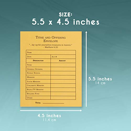 100Pack Church Offering Envelopes Tithe Envelopes for Church