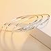 925 Sterling Silver Bangle Bracelet Stackable Bangles for Women