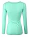 ELF FASHION Basic Slim Fit Long Sleeve Cotton and Melange T Shirt Top For Women (V-Neck and Round Scoop Neck)