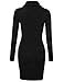 J.TOMSON Women's Long Sleeve Cowl Neck Slim Fit Knit Dress S-3XL (12 Colors)