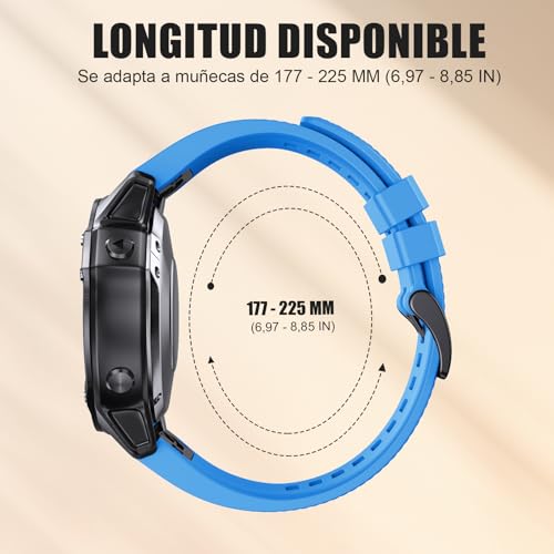 NotoCity Garmin Fenix 5/6/6 pro/7, 22mm Silicone Strap for Garmin Fenix 5 Plus/8 47mm/7 Pro, Instinct/2, Forerunner 935/945, Epix 2, Descent G1, Approach S60, Quatix 5(4 Pack)