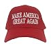 Red Donald Trump "Make America Great Again" Hats. Embroidered Baseball Style Otto Cap. 2016 Republican Presidential Candidate. Show Support! (White Caps Trump, Otto One Size Fits Most Baseball)