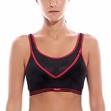 SYROKAN Women's High Impact Wireless Support Cool Racerback Gym Active Sports Bra