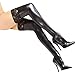 Rebecca 1 Pair Women Thigh High Sleek Socks Anti-skid Lacework Long Pantyhose Stockings Black