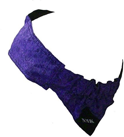 HW Purple Glitter Head Wrap ELASTIC BACK Doo Rag Biker skull cap back No Velcro