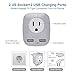 European Travel Plug Adapter,ORSEN European Plug Adapter US to Europe with 2 USB Ports,2 American Outlets- 4 in 1 for Most of Europe,Greece,France,German,Italy, Israel, Spain (Type C)