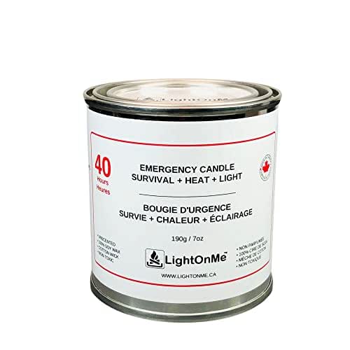 Set of 2 Emergency Candles, Heat and Light Candle, Survival Candle 40h