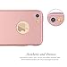 iPhone 5S Case, KAMII Ultra Thin Full Body Coverage Protection 360 Degree All-round Protection Hard Slim Case for iPhone 5S with Tempered Glass Screen Protector (Rose Golden)